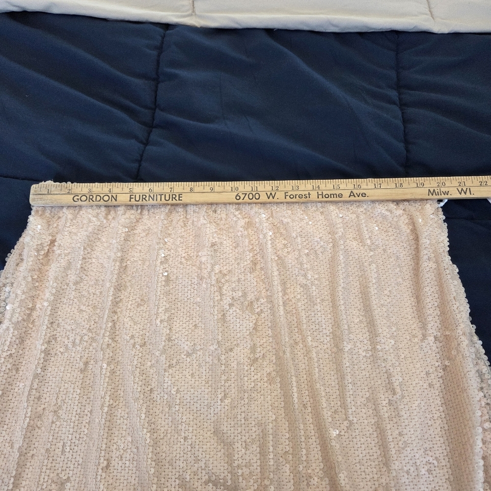 Women's LC Lauren Conrad Sequin Midi Slip Skirt Pink Peach Size XXL - Picture 7 of 8
